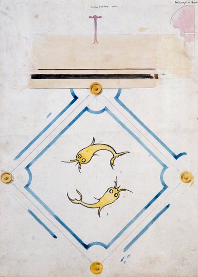 Motifs pour un carreau de salle de bain, Château d