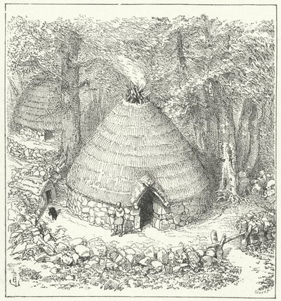 Hutte pelasgienne ancienne - Eugene Emmanuel after Viollet le Duc