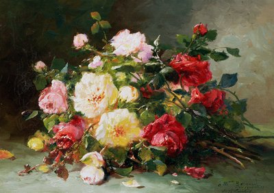 Un bouquet de roses - Eugene Henri Cauchois