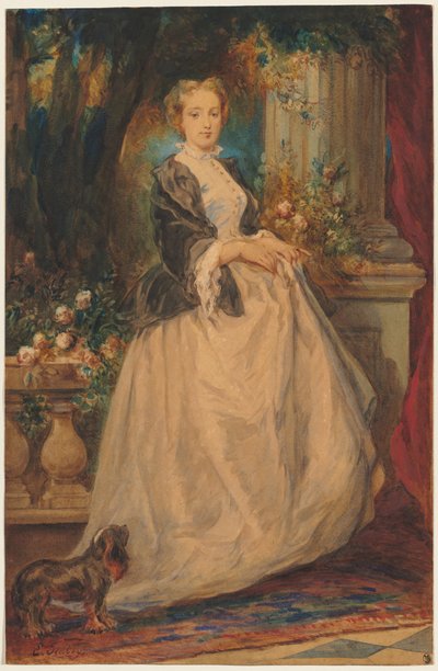 Portrait de Madame Thomas (née Camille Boucher) - Eugene Isabey
