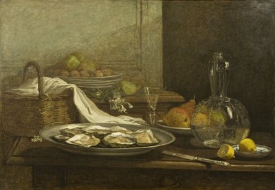 Nature morte avec huîtres, vers 1850 - Eugene Louis Boudin