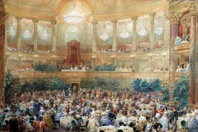 Dîner offert par Napoléon III à la reine Victoria dans la salle de l