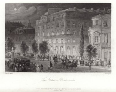 Les Boulevards Italiens - Eugene Louis Lami