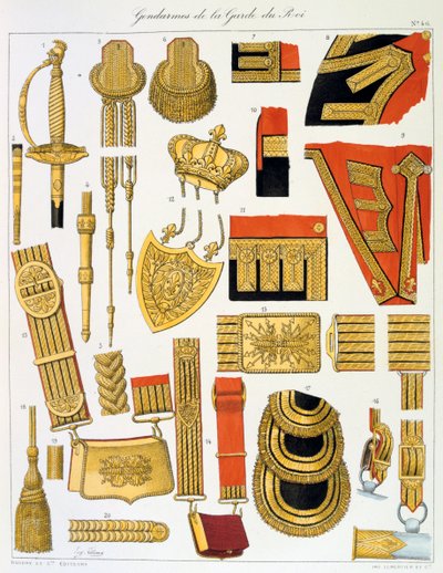 Gendarmes de la Garde du Roi, Insigne - Eugene Titeux