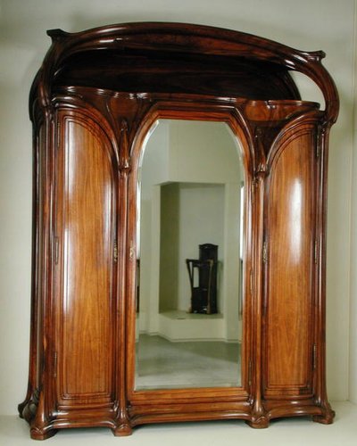 Armoire avec miroir central, vers 1900 - Eugene Vallin