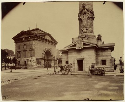 Ancienne Barrière du Trône (Tollbooth Pavilion and Column) - Eugène Atget