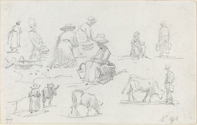 Paysans et vaches - Eugène Boudin