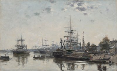 Vue de Bordeaux, depuis le Quai des Chartrons - Eugène Boudin