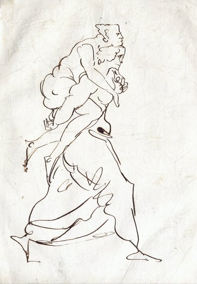 Énée et Anchise - Ferdinand Victor Eugene Delacroix