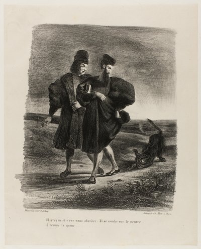 Faust, Méphistophélès et le caniche, de Faust - Eugène Delacroix
