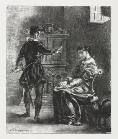 Hamlet : Hamlet et Ophélie - Eugène Delacroix