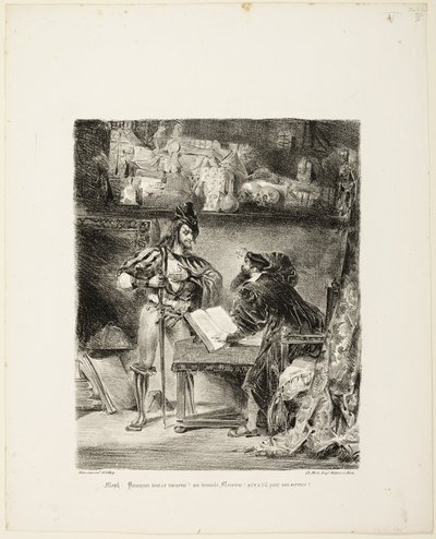 Méphistophélès Apparaissant à Faust - Eugène Delacroix