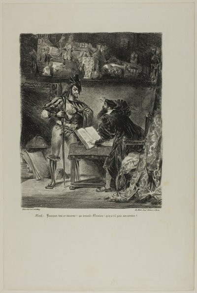 Apparition de Méphistophélès à Faust, de Faust - Eugène Delacroix