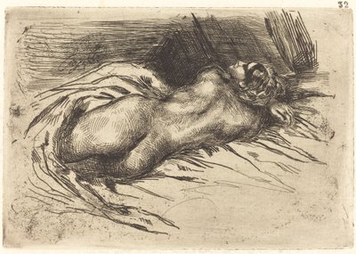 Étude de femme vue de dos - Eugène Delacroix