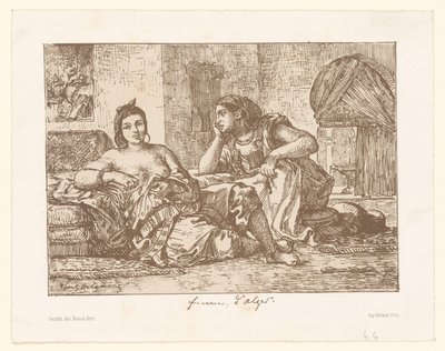 Deux femmes algériennes assises - Eugène Delacroix