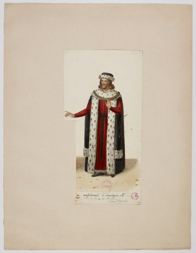Costume of Enguerrand de Marigny (La Tour de Nesle, 1832) - Eugène Du Faget