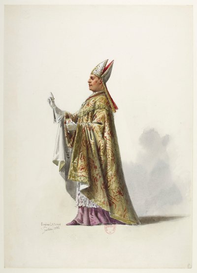 Btv1b84558104 08 - Saint-Saëns - Henry VIII - Maquettes de costumes - Lacoste - 8th Costume - Eugene Lacoste