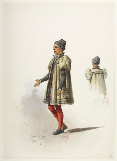 Btv1b84558104 12 - Saint-Saëns - Henry VIII - Maquettes de costumes - Lacoste - 12e Costume - Eugene Lacoste