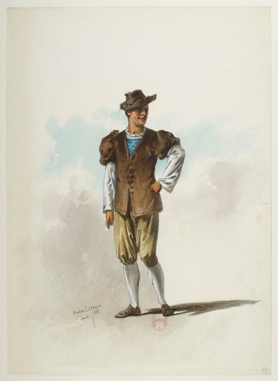 Btv1b84558104 13 - Saint-Saëns - Henry VIII - Maquettes de costumes - Lacoste - 13e Costume - Eugene Lacoste