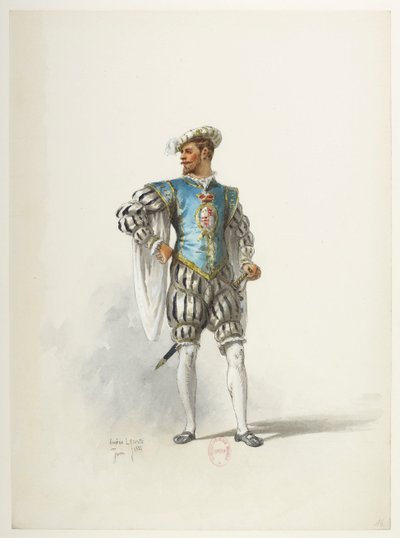 Btv1b84558104 16 - Saint-Saëns - Henry VIII - Maquettes de costumes - Lacoste - 16e Costume - Eugene Lacoste