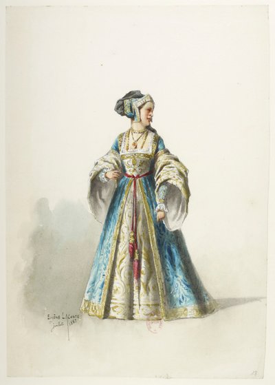 Btv1b84558104 18 - Saint-Saëns - Henry VIII - Maquettes de costumes - Lacoste - 18e Costume - Eugene Lacoste