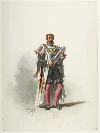 Btv1b84558104 29 - Saint-Saëns - Henry VIII - Maquettes de costumes - Lacoste - 29ème Costume - Eugene Lacoste