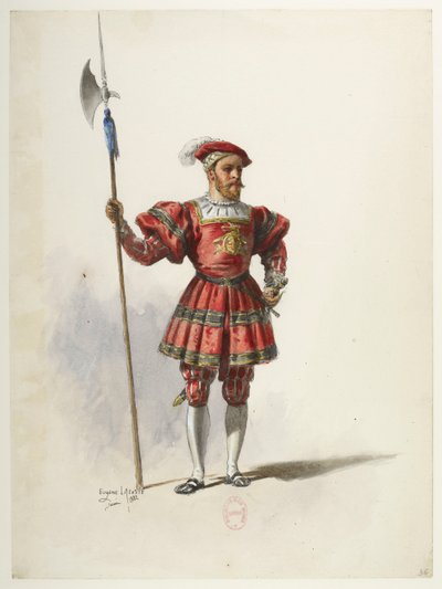 Btv1b84558104 36 - Saint-Saëns - Henry VIII - Maquettes de costumes - Lacoste - 36. Costume - Eugene Lacoste