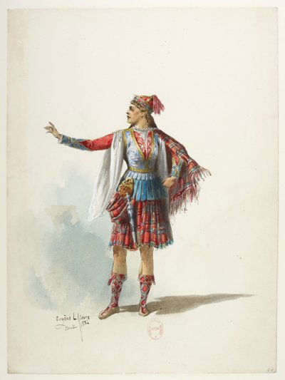 Btv1b84558104 44 - Saint-Saëns - Henry VIII - Modèles de costumes - Lacoste - 44. Costume - Eugene Lacoste