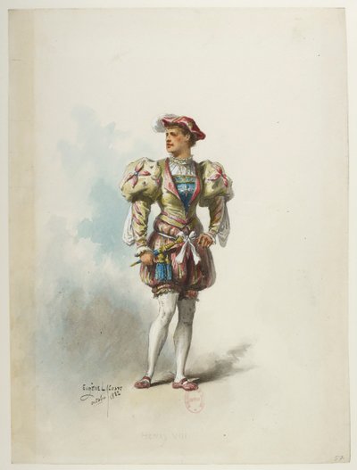 Btv1b84558104 57 - Saint-Saëns - Henry VIII - Maquettes de costumes - Lacoste - 57. Costume - Eugene Lacoste
