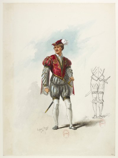 Btv1b84558104 66 - Saint-Saëns - Henry VIII - Maquettes de costumes - Lacoste - 64e Costume - Eugene Lacoste