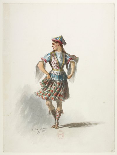 Btv1b84558104 67 - Saint-Saëns - Henry VIII - Maquettes de costumes - Lacoste - 65e Costume - Eugene Lacoste