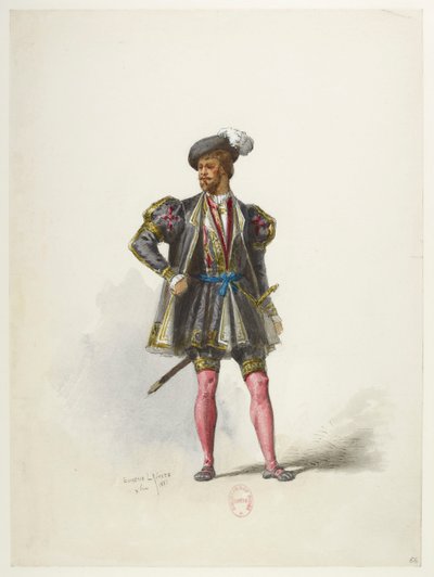 Btv1b84558104 68 - Saint-Saëns - Henry VIII - Maquettes de costumes - Lacoste - 66ème Costume - Eugene Lacoste