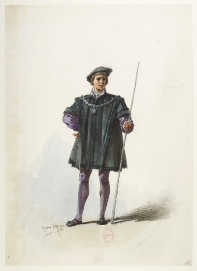 Btv1b84558104 70 - Saint-Saëns - Henry VIII - Maquettes de costumes - Lacoste - 68ème Costume - Eugene Lacoste