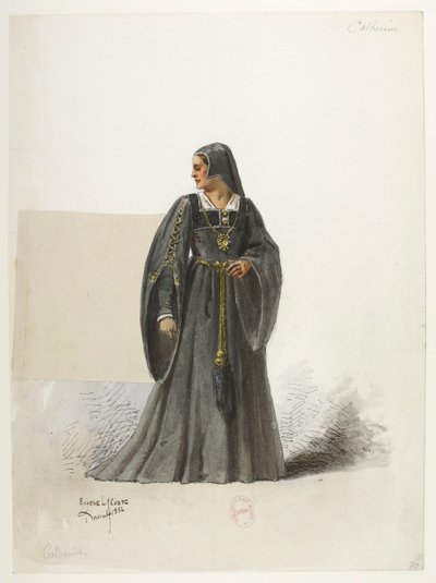 Btv1b84558104 72 - Saint-Saëns - Henry VIII - Maquettes de costumes - Lacoste - 70. Legendes avec collette - Eugene Lacoste