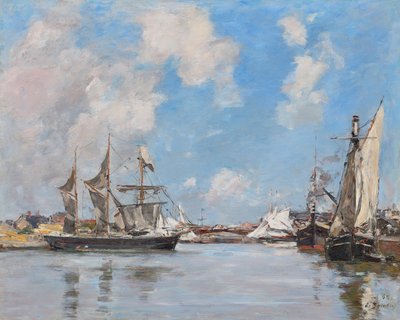 Deauville. Le bassin - Eugene Louis Boudin