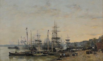 Le port de Bordeaux, vu du quai des Chartrons - Eugene Louis Boudin