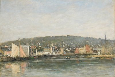 Le port de Trouville le matin - Eugene Louis Boudin