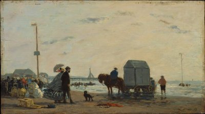 Sur la plage de Trouville - Eugene Louis Boudin