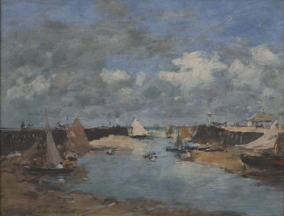 Trouville Harbor - Eugene Louis Boudin
