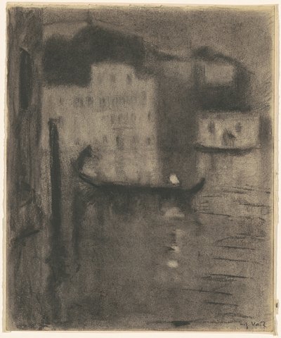 Gondole, soirée à Venise - Eugène Vail