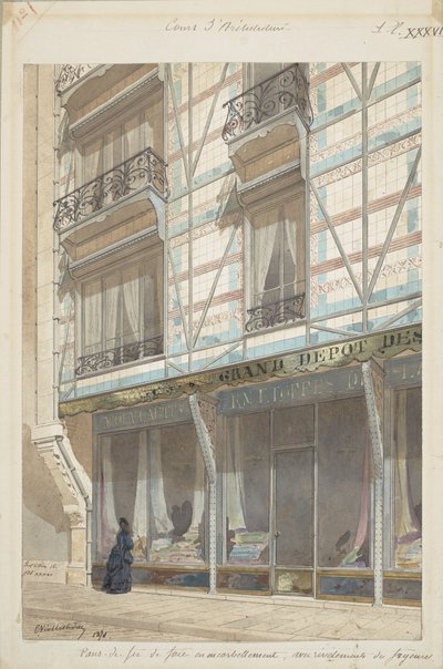 Maison à ossature métallique avec revêtement en terre cuite émaillée - Eugène Viollet le Duc