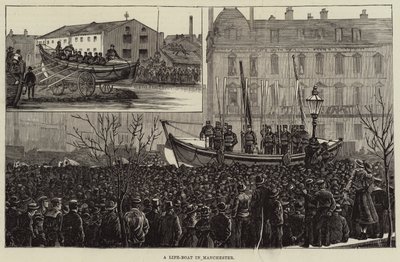 Un bateau de sauvetage à Manchester (gravure) - European School