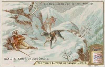 Route médiévale sur les Alpes en hiver - European School