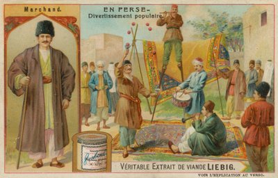 Un marchand et des artistes populaires - European School