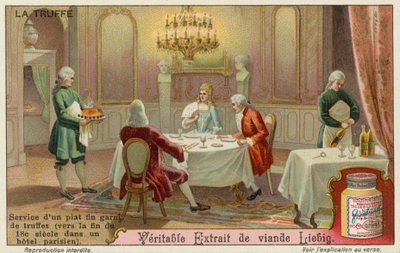 Un plat garni de truffes servi à Paris au XVIIIe siècle - European School