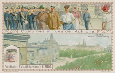 Une fanfare militaire et vue du Franzensring à Vienne - European School