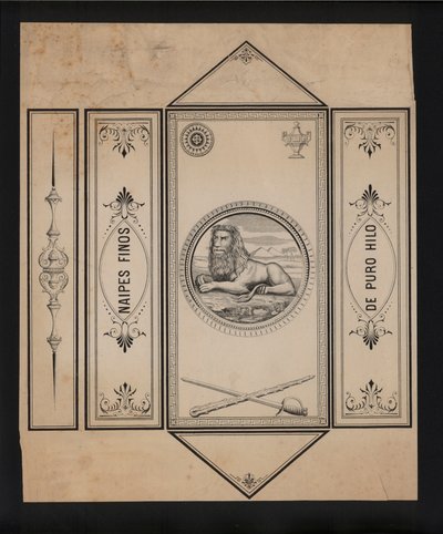 Œuvre pour cartes à jouer (lithographie) - European School
