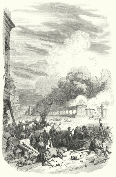 Révoltés belges à une barricade face au Parc de Bruxelles, Révolution belge - European School