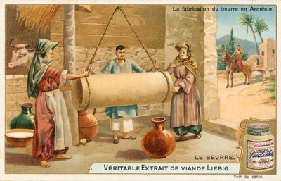 Beurre, carte de Liebig, début du 20e siècle (chromo) - European School