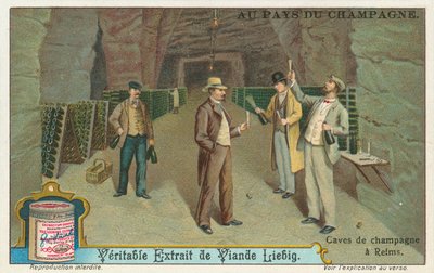 Champagne, carte de Liebig, début du 20e siècle (chromo) - European School